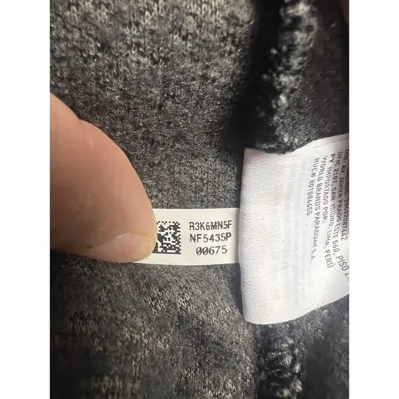 American Eagle Size M Oversized Boxy Teddy Sherpa Sweatshirt Crop Dark Gray - Picture 10 of 10